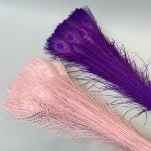 Plumas de Cola de Pavo Real Blanqueadas y Teñidas de Alta Calidad, Plumas de Pavo Real Coloridas de Tamaño Personalizado para Decoración del Hogar, Bodas, Carnavales y Disfraces - Product Image 3