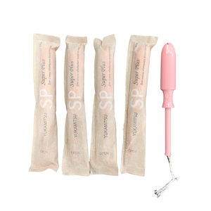 Tampons en coton biologique jetables avec applicateur en carton, tampons en coton biologique non parfumés en gros, super absorbants - Product Image 6