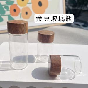 ขวดแก้วทรงกระบอกฝาเกลียวใส โปร่งแสงสูง สำหรับเก็บเมล็ดทอง สายสะดือ เส้นผมเด็ก - Product Image 5