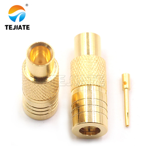 Conector coaxial <span class=keywords><strong>RF</strong></span> hembra SMB de ángulo recto, 50-3, semiflexible, de acero, de cobre, bloque de terminales de contacto, 1, 2, 2, 1, 2, 2 - Product Image 3
