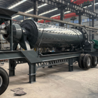 Broyeur à billes mobile avec moteur AC, haute capacité, broyeur de minerai portable pour le traitement des minerais et la fabrication de poudre de pierre