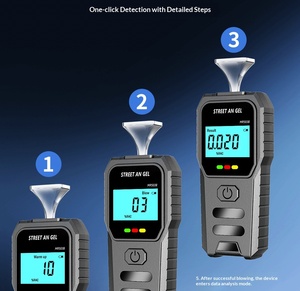 เครื่องตรวจวัดแอลกอฮอล์ในลมหายใจแบบเป่าลม รุ่นใหม่ ความแม่นยำสูง หัวเป่าลมแบบสองทาง รุ่นพิเศษสำหรับการตรวจวินิจฉัยแอลกอฮอล์ในลมหายใจ รุ่น MR503B ใช้แบตเตอรี่ 3AAA - Product Image 6