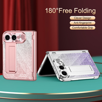 Étui de protection antichoc pour téléphone portable Duo, avec dos brillant en PC électroplaqué et paillettes