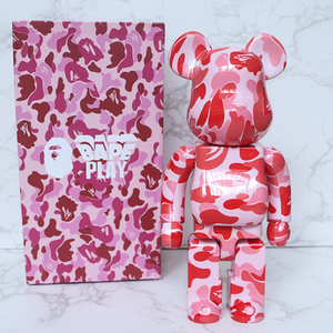 Vente en gros d'usine, jouets à la mode, BAPE Bearbrick 400%, figurines en ABS, édition collector, emballage en boîte couleur, décoration d'intérieur - Product Image 4