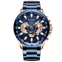 Curren 8363 lüks moda erkekler İzle paslanmaz çelik rahat spor büyük arama erkekler için orijinal marka Quartz saat Relogio Masculino
