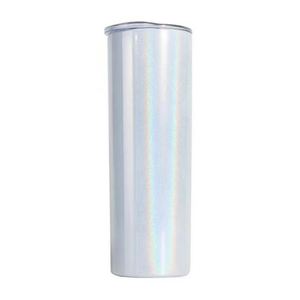 600ml Glitter Rainbow Skinny Straight Tumbler 20oz Double Wall Vacuum Insulated Travel Water <b>Mug</b> - Product Image 1