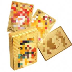 Cartes rares poke mon sept couleurs arc-en-ciel or Poke mon poke mon cartes en métal doré feuille d'or feuille d'argent bronzant carte de poker - Product Image 4