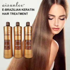 Queratina para cabelos brasileiros, creme profissional para reparação de danos e cuidado com cabelo 1000ml, tratamento com queratina de proteína