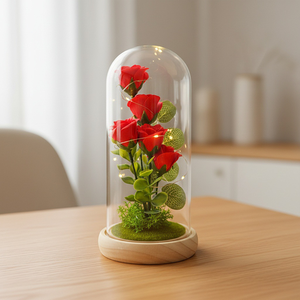 Roses éternelles préservées en verre à <span class=keywords><strong>prix</strong></span> d'usine pour la Fête des Pères - Durée de vie de 3 à 5 ans - Product Image 1
