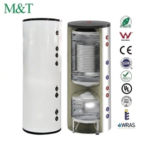 Vente en gros usine – Chauffe-eau solaire/électrique double couche double réservoir 600L avec pompe à chaleur et cylindre de stockage en acier inoxydable