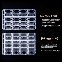 Boîte d'incubation rectangulaire en plastique pour reptiles (tortues, geckos, lézards, caméléons) - Incubateur d'œufs et plateau d'élevage