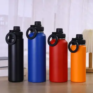 Garrafa magnética de água para bebidas, garrafa de aço inoxidável com isolamento a vácuo e suporte magnético para celular, novidade