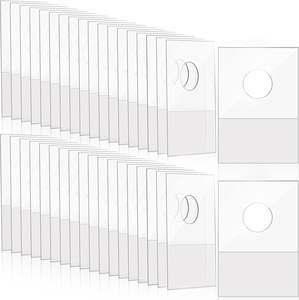 Clear Hook <span class=keywords><strong>Hang</strong></span> Tabs Auto-adesivo Pendurado Tabs Round Hole Heavy Duty Sticky Adhesive Plastic <span class=keywords><strong>Hang</strong></span> Tags para Merchandise Retail - Product Image 1