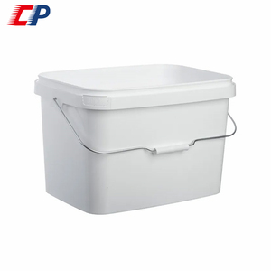 Chất lượng tốt tamperproof 5.8L 12.5l Trắng nhựa hình chữ nhật xô với nắp cho bao bì và lưu trữ - Product Image 1