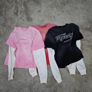 Camiseta <span class=keywords><strong>t</strong></span>érmica en blanco de manga larga de doble capa 2 en 1 de algodón pesado personalizada OEM serigrafí<span class=keywords><strong>a</strong></span> dobladillo crudo Camiseta de felpa francesa para <span class=keywords><strong>M</strong></span> - Product Image 6