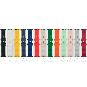 Correa de Silicona <span class=keywords><strong>para</strong></span> Reloj Inteligente <span class=keywords><strong>Apple</strong></span> <span class=keywords><strong>Watch</strong></span>, Resistente al Agua, con Hebilla de Mariposa, <span class=keywords><strong>para</strong></span> Tamaños 38, 40, 41, 42, 44, 45, 46, 49 mm - Product Image 2