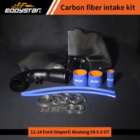 Prise d'air froid en fibre de carbone Eddystar pour Ford Mustang GT 5.0L V8 +45% de débit d'air, gain de puissance de 8-17 CV