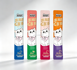 Snacks Líquidos Sin Granos para Gatos, Palitos con Múltiples Sabores (Atún, Salmón, Pollo, Res), Golosinas Húmedas, Suplemento Alimenticio Diario para Gatitos - Product Image 6