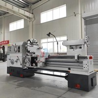 Torno Mecánico Horizontal Manual de Servicio Pesado CW6163 de 2000MM con Nuevo Orificio de Eje Principal Grande, Husillo NT40, 4 Portaherramientas, 220V/380V