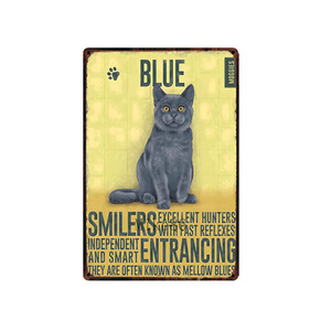 Affiche personnalisée Personnalité Classique En Métal Peinture Décor <span class=keywords><strong>J</strong></span>'aime Mon Chat Plaque - Product Image 6