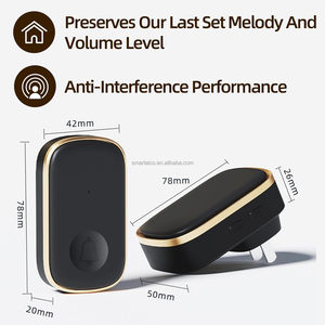 1000ft Phạm vi hoạt động không thấm nước Vòng cửa chuông kêu vang Kit Chuông cửa không dây cho nhà lớp học văn phòng - Product Image 5