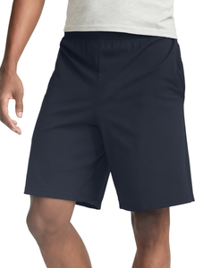 <b>Men's</b> Navy Blue Quick Dry Athletic <b>Shorts</b> Elastic Waist Casual Bermuda Style Sport Wear - Product Image 1