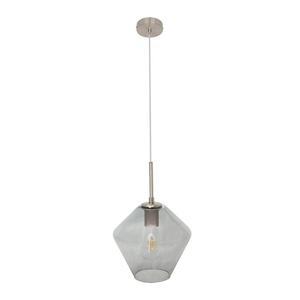 Lampada a Sospensione 1xE27 Nichel/Fumé 23x23 cm - Ideale per Illuminazione Decorativa in Interni e Ambienti Moderni. - Product Image 1
