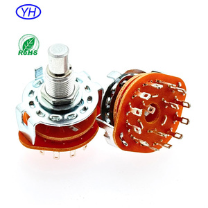 Interruptor giratorio OEM de alta calidad con eje redondo de 25 mm, 1, 2, 3 polos, 3, 4, 5, 6, 7, 8, 10, 11, 12 posiciones, interruptor giratorio de 4, 5, 11, 12 posiciones - Product Image 1