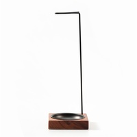 MAXERY Support à l'envers, support bon marché pour bâtons, fer noir pour vacances, salle à manger, maison de thé, chambre à coucher, décor noir et marron