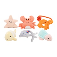 Jouets pour chiens Ocean Plush Squeaky, double son, bruit froissé, jouet à mâcher pour chiots, pour petits chiens, soins dentaires, 6 styles
