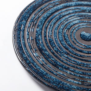 OEM ODM Accepté YAYU Four Transmutation Noir Bleu Porcelaine Plat De Service Plat avec <span class=keywords><strong>Cercle</strong></span> Design Chine Assiette À Dessert Céramique - Product Image 5