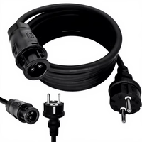 Câble AC pour micro-onduleur Schuko, en cuivre et caoutchouc, étanche IP67, pour onduleur solaire, 1,5/2,5 mm, pour système d'alimentation de balcon, 5 m
