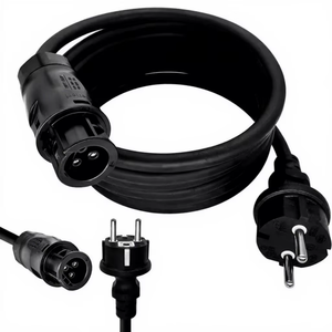 สายเคเบิลไมโครอินเวอร์เตอร์แบบ Schuko ปลั๊กทองแดงหุ้มยาง IP67 กันน้ำ สำหรับระบบพลังงานแสงอาทิตย์บนระเบียง ขนาด 1.5/2.5 มม. ความยาว 5 เมตร - Product Image 2