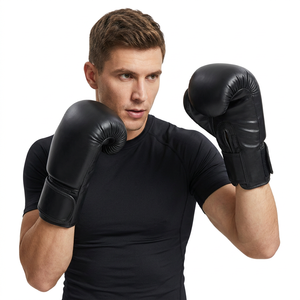 Professional Training High Quality Boxing Gloves 8oz 10oz 12oz Pu Leather Adjustable Wrist <b>Strap</b> Hook Loop Closure Customizable - Product Image 4