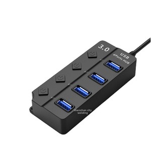 Tốc Độ Cao Bốn-Bảy Cổng USB 3.0 Hub Với Độc Lập Nút Chuyển Đổi 1 USB 3.0 + 3 Hoặc 6 USB 2.0 Trần Kim Loại - Product Image 4