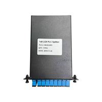 Splitter PLC Serat Optik 1x8 SC-UPC Logam LGX FTTH 5G Konektor Optik yang Dipasang di Rak