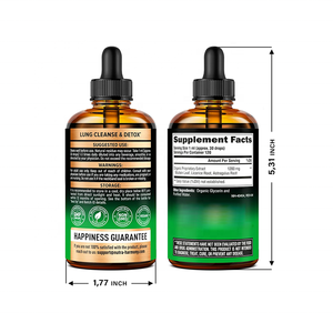 قطرات خلاصة المولين العضوية العشبية من العلامة التجارية الخاصة ، مكملات خلاصة أوراق المولين ، تطهير الرئة والشعب الهوائية للمدخ - Product Image 2