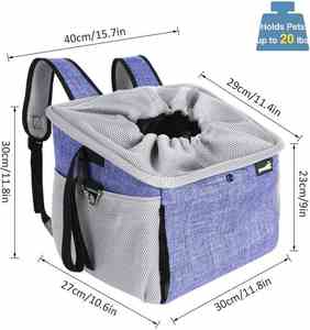 <span class=keywords><strong>Panier</strong></span> pliable multifonctionnel <span class=keywords><strong>pour</strong></span> <span class=keywords><strong>vélo</strong></span> Pliable Pet Cat Dog Carrier Front Removable - Product Image 5