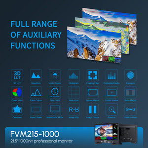 Monitor de Producción Profesional FEELWORLD FVM215-1000 de 21.5 Pulgadas, Alto Brillo (1000nit), Full <span class=keywords><strong>HD</strong></span> IPS, 4K60Hz, 3G-SDI - Product Image 3