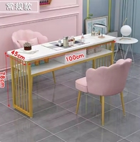 Ensemble table et chaise de manucure en acier inoxydable de luxe moderne, table à ongles multifonction, écologique, pour hôpital, école, salon de beauté