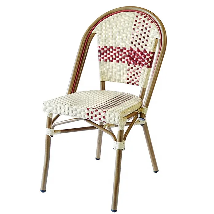 Chaises de bistrot en rotin français, meubles classiques Vintage pour l'extérieur, meilleures ventes
