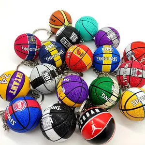 Gantungan Kunci Basket 3D Mini Tren Olahraga Tangan untuk Melakukan NBA Sekitar James Kobe Curry Owen Liontin