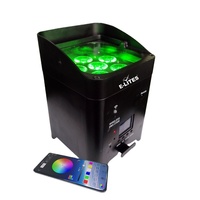 Prix d'usine Fonction sans fil Boîtier blanc 6x18w Alimenté par batterie LED DMX RGBW Lumière de scène LED