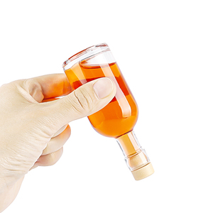Alta calidad Mini lindo 50ml vacío claro redondo vidrio licor botella de vino y <span class=keywords><strong>corcho</strong></span> de polímero - Product Image 3