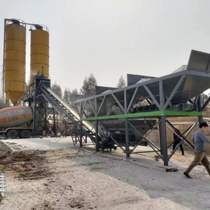 Planta Mezcladora de Concreto Portátil de Alta Eficiencia y Rápida Instalación, 60m³, 100m³, 240m³, Planta Móvil para Mezclar Cemento y Mortero, Mezcladora Eléctrica - Product Image 1