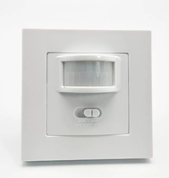 Détecteur de mouvement humain PIR encastré mural SanJin JB403A, 160°, 9m, induction réglable, lumière ambiante, 220-240VAC, pour intérieur domestique