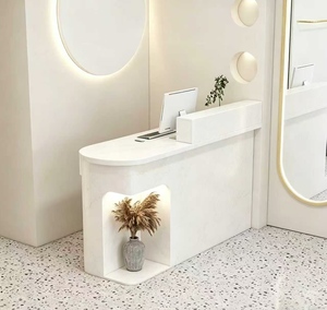 Comptoir de réception minimaliste moderne, petit comptoir de bar, comptoir de magasin tendance pour boutique de vêtements et B - Product Image 6