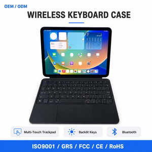 คีย์บอร์ดไร้สาย Folio Magic RGB Backlit รุ่น<span class=keywords><strong>ใหม่</strong></span><span class=keywords><strong>ล่าสุด</strong></span> ปี 2022 พร้อมพอร์ต USB ทัชแพดบางเฉียบ กันน้ำ สำหรับ <span class=keywords><strong>iPad</strong></span> รุ่นที่ 10 แยกส่วน 7 ปุ่ม - Product Image 1