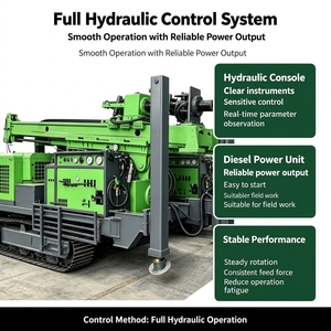 Plataforma de Perforación de Cable Metálico con Motor Diésel Hidráulico Completo de 1000m, Modelo JY-800Q, Montada sobre Orugas, Equipo de Minería con Brocas de Diamante - Product Image 1