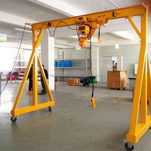 Light Duty 1000kg 2 Ton 3 Ton Adjustable Height 2m 3m Steel Small Mobile Gantry <b>Crane</b> - Product Image 5